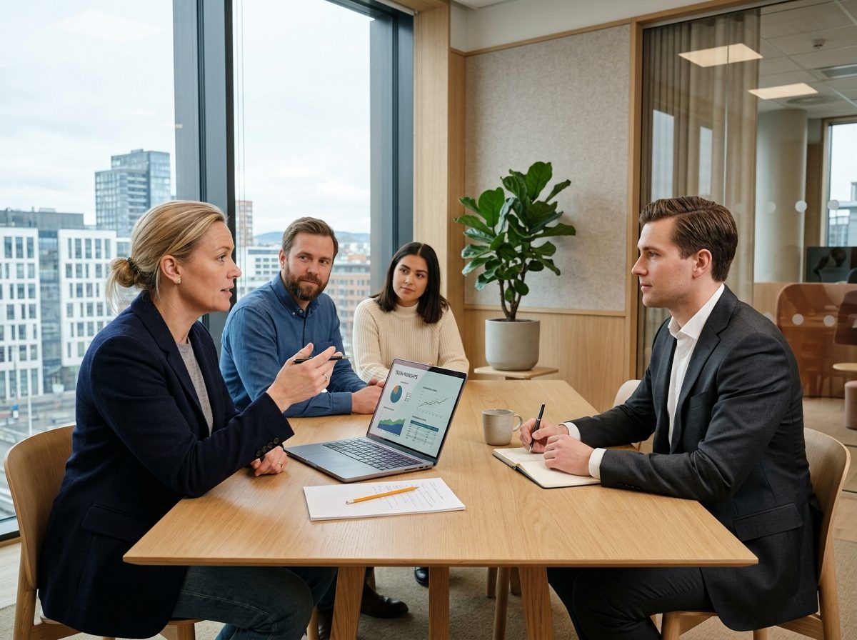 Scandinavian executive leadership dialogue session at Sperton Oslo HQ